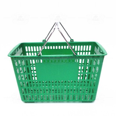塑料购物篮（铁提手绿色）