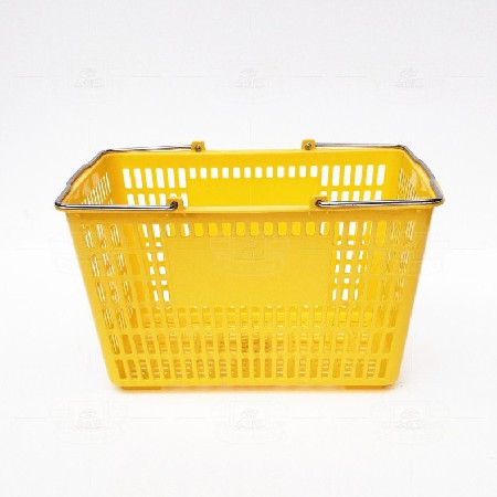 塑料购物篮（铁提手黄色）