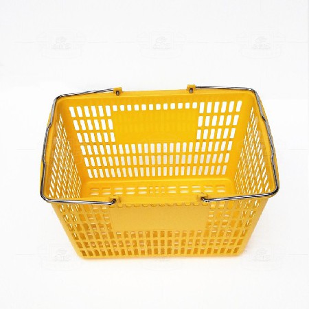 塑料购物篮（铁提手黄色）