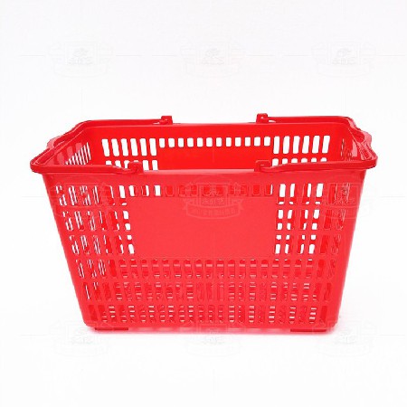 Shopping basket (plastic handle red)